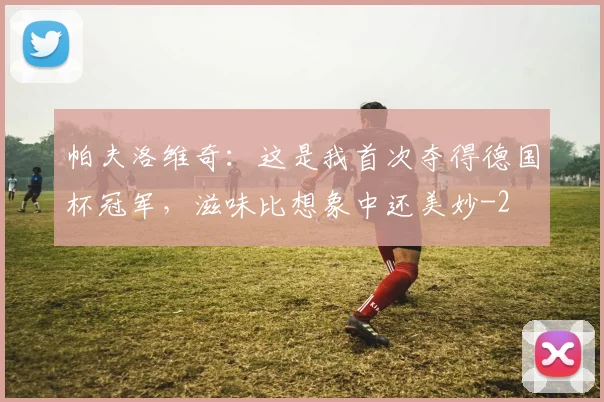 帕夫洛维奇：这是我首次夺得德国杯冠军，滋味比想象中还美妙